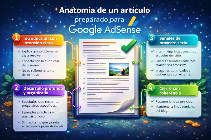 Anatomía de un artículo para AdSense
