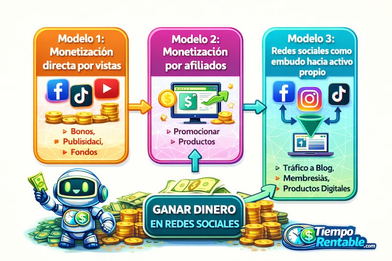Modelos para ganar dinero en redes sociales-diagramma de flujo