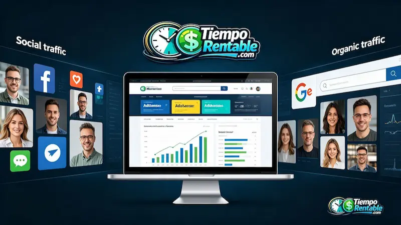 Tráfico social vs tráfico orgánico para monetizar con Google AdSense