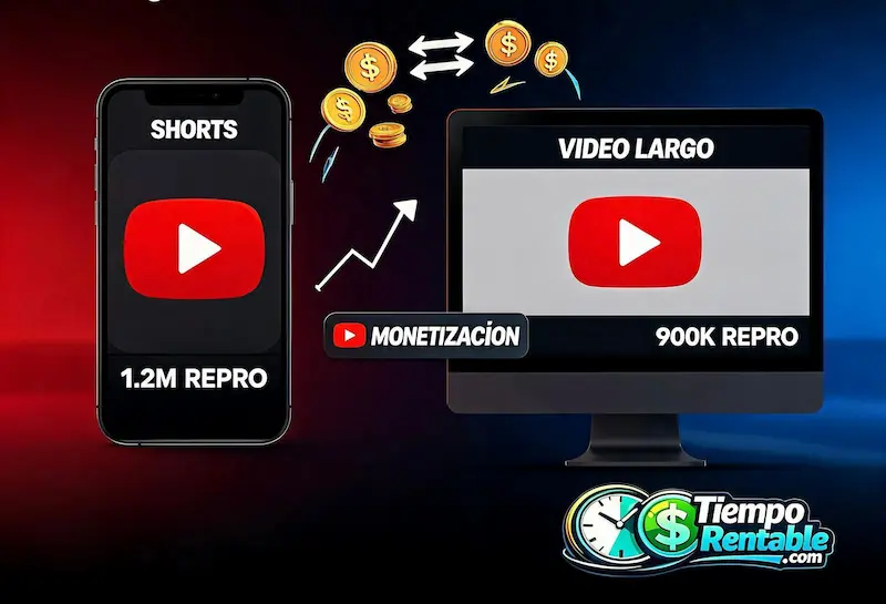 YouTube Shorts vs videos largos para monetizar en 2026